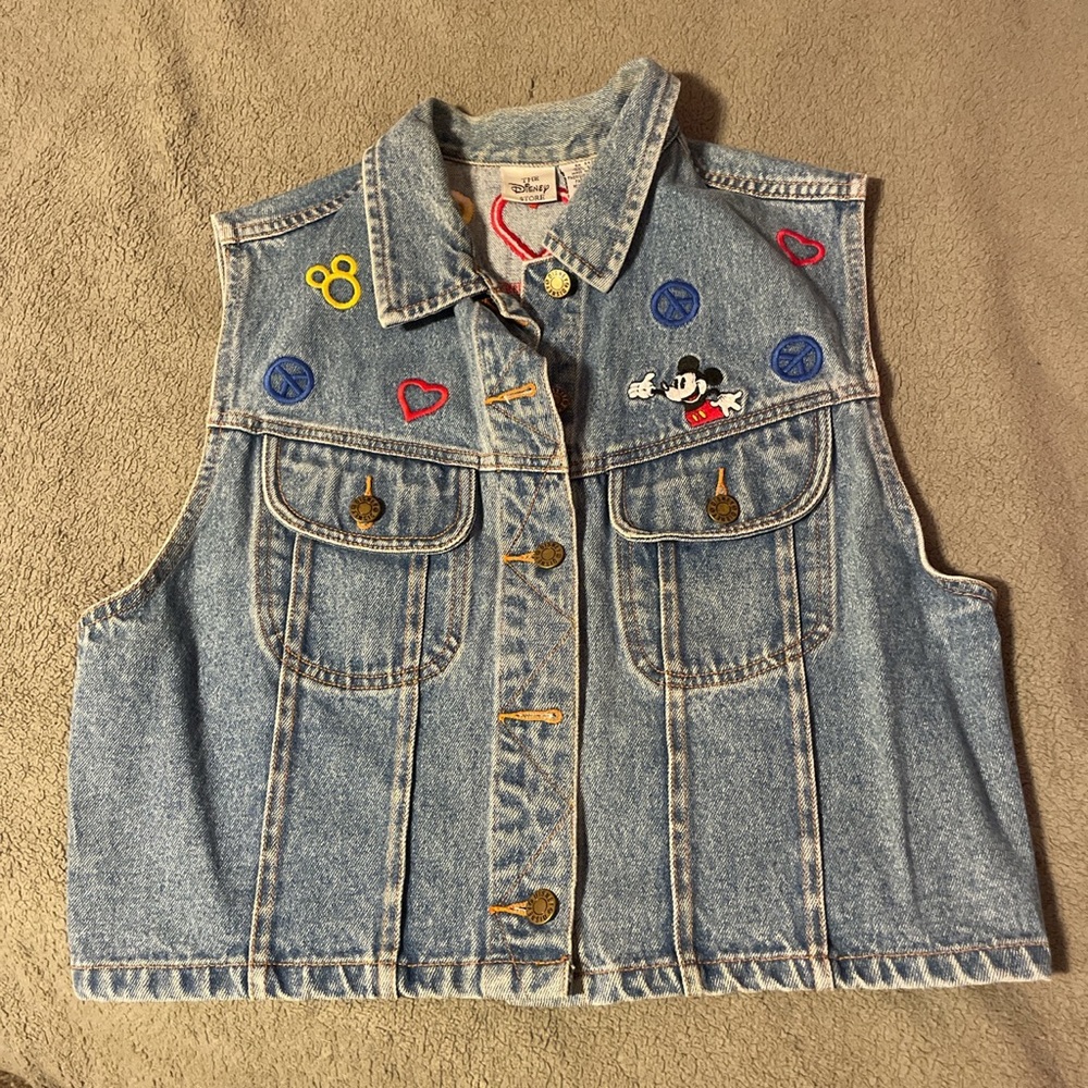 *VINTAGE* Disney jean jacket vest